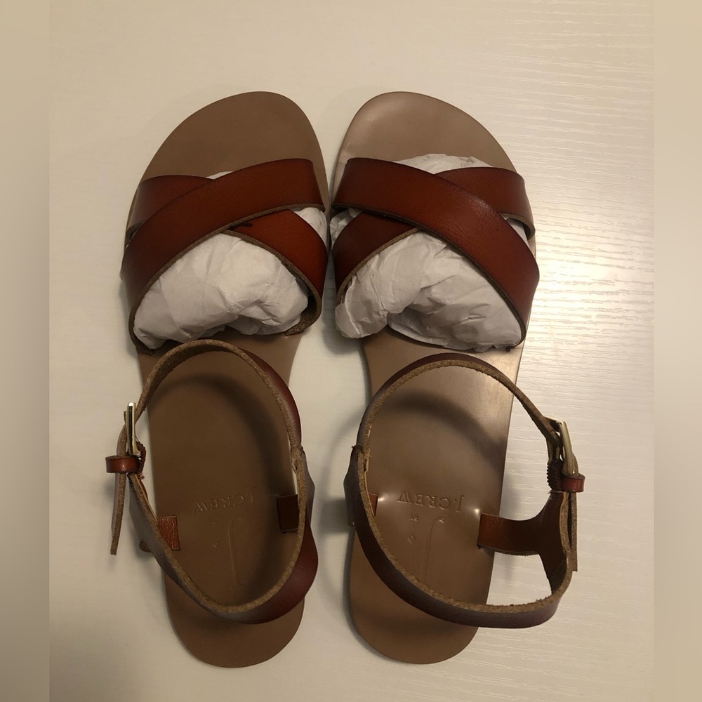J Crew Brown Sandals, Size 7